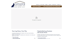 Desktop Screenshot of coyoteloghomes.ca